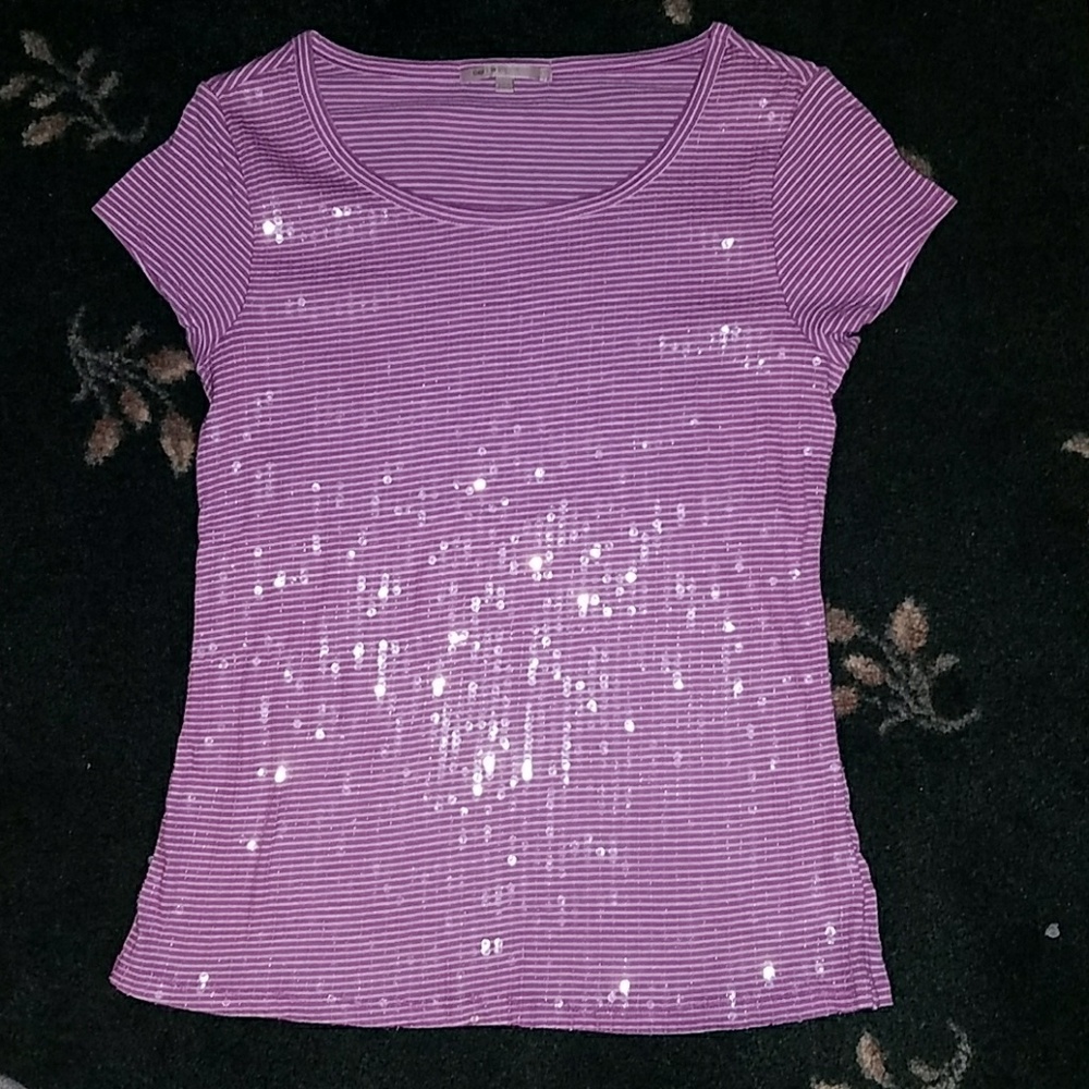 Sequin lilac/white top from Gap